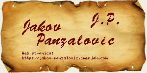 Jakov Panzalović vizit kartica